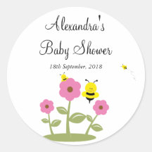 Bumble Bee Baby Shower Favor Stickers