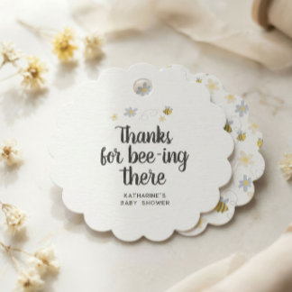 Bumble Bee Baby Shower Favor Tags, Bee Theme Tags