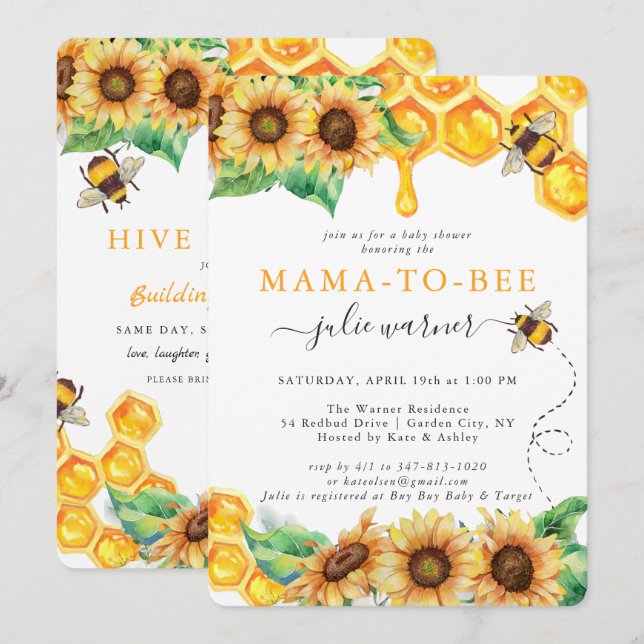 Bumble Bee Baby Shower & Housewarming Party  (Front/Back)