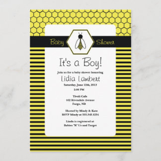 Bumble Bee Baby Shower Invitation