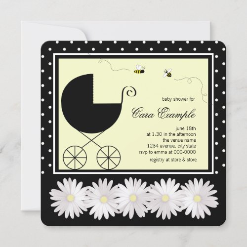 Bumble Bee Baby Shower Invitations
