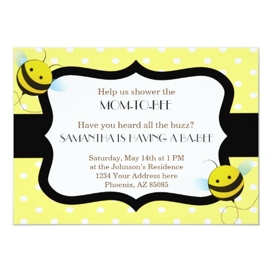 Bumble Bee Baby Shower Invitation | Zazzle.com