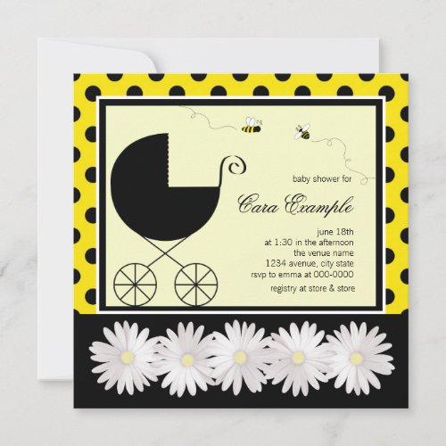 Bumble Bee Baby Shower Invitations