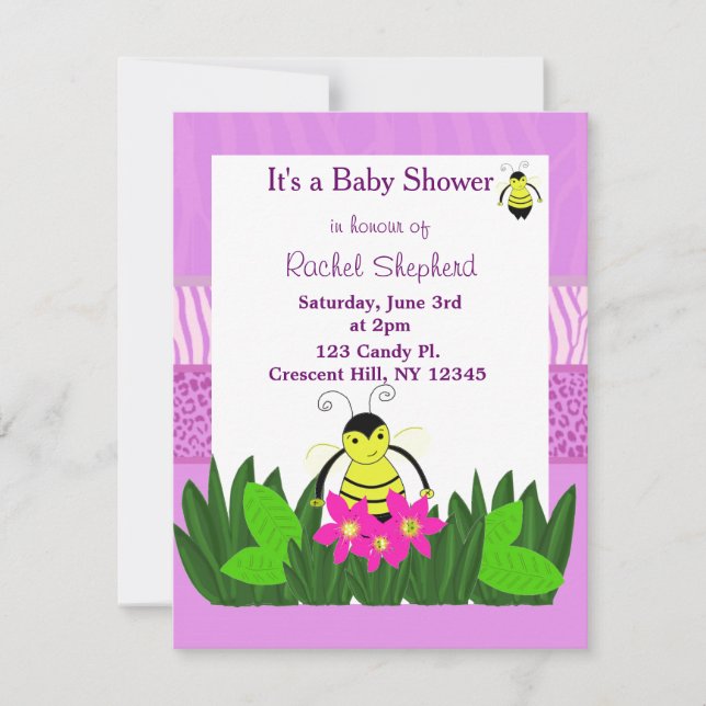 Bumble Bee Baby Shower Invitation (Front)