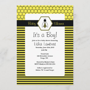 Bumble Bee Baby Shower Invitation