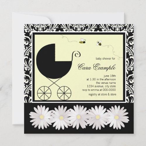 Bumble Bee Baby Shower Invitations