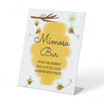 Bumble Bee Baby Shower Mimosa Bear Sign