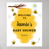 A Little Honey Is On The Way, Bee Baby Shower Poster