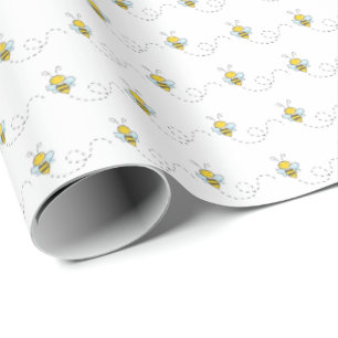 Bumble Bee Baby Shower Wrapping Paper