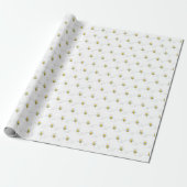Bumble Bee Baby Shower Wrapping Paper (Unrolled)