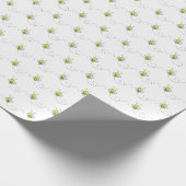 Bumble Bee Baby Shower Wrapping Paper (Corner)