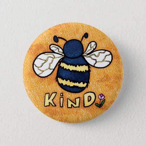 Bumble bee badge button
