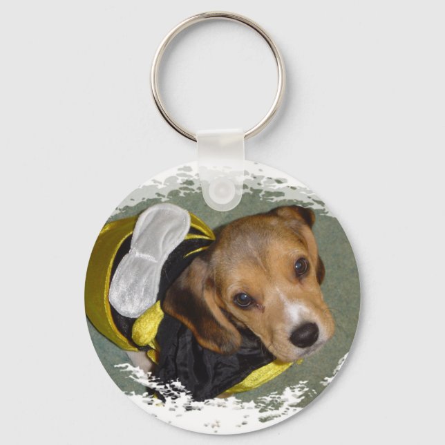 Bumble Bee Beagle Keychain (Front)