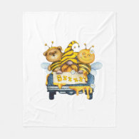 Bumble Bee, Bear and Gnome Baby Fleece Blanket