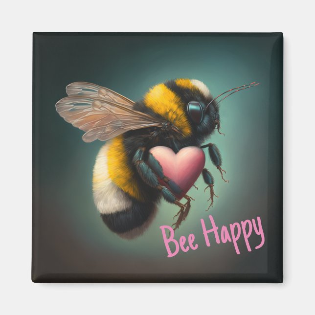 Bumble Bee - Bee Happy - Magnet (Front)