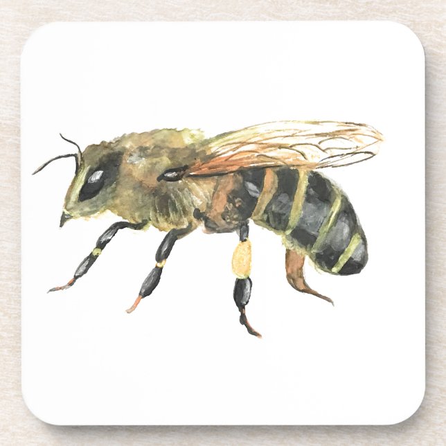 Bumble bee beverage coaster (Front)