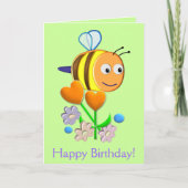 Bumble Bee birthday card | Zazzle