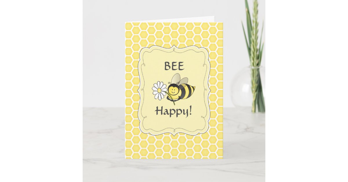 Bumble Bee Birthday Card | Zazzle.com