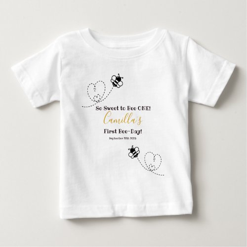 Bumble Bee Birthday First Bee_Day Baby T_Shirt