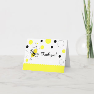 Bumble Bee Birthday Folded Thank You Note Cards