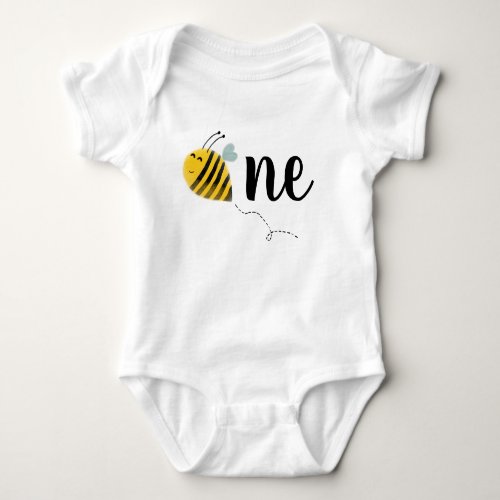 Bumble Bee Birthday Party 1st Bee Day Baby Bodysuit