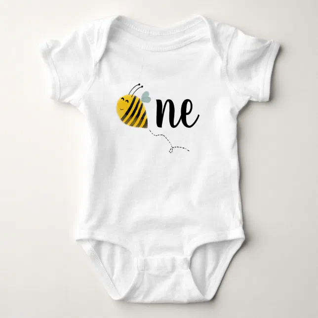 Bumble Bee Birthday Party 1st Bee Day Baby Bodysuit Zazzle
