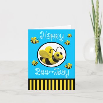 Bumble Bee Birthday Party Card by AmyVangsgard at Zazzle