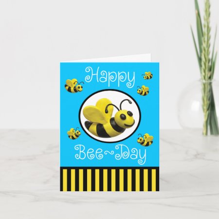 Bumble Bee Birthday Party Card