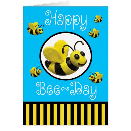 Bumble Bee Birthday Party Card | Zazzle