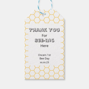 Bumble Bee Birthday Party Thank you Favor Tags
