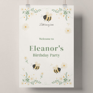Bumble Bee Birthday Party Welcome Poster 24 x 36"