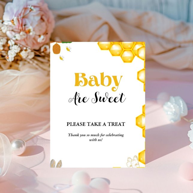 Bumble Bee board baby shower Favor sign (Creator Uploaded)