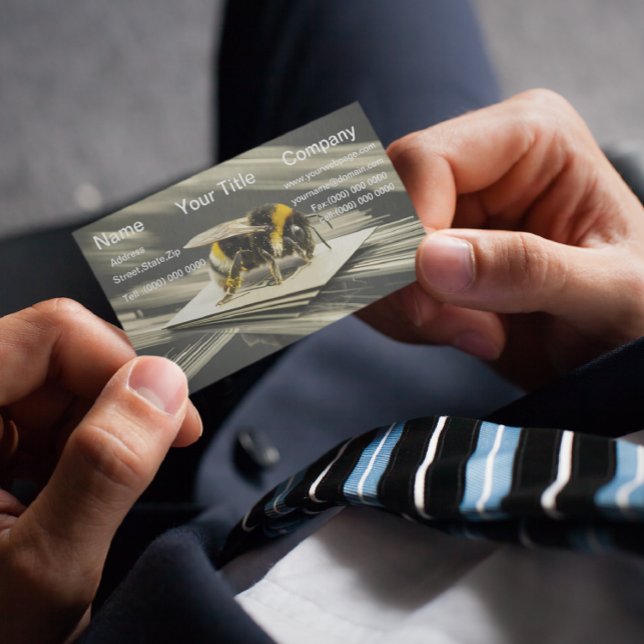Bumble Bee Bumblebee Prominently  Business Card (Creator Uploaded)