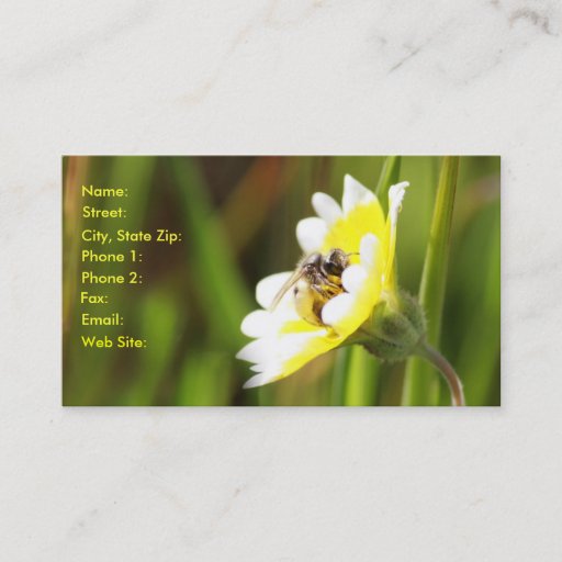 Customizable Bumble Bee Business Card
