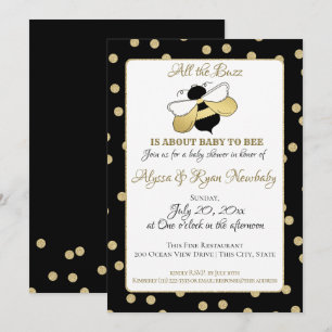 Bumble Bee Buzz Baby Shower Invitation
