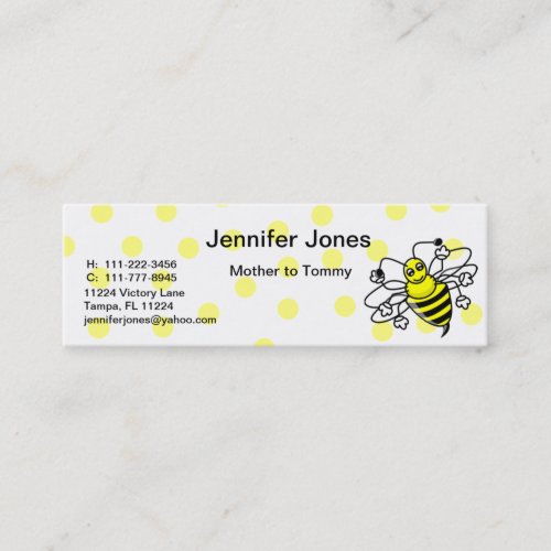 Bumble Bee Calling Card