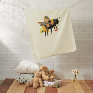 Bumble Bee carrying pollen Baby Blanket