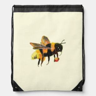 Bumble Bee carrying pollen  Drawstring Bag