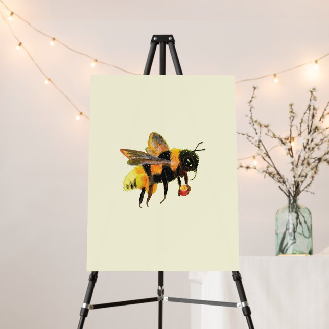 Bumble Bee carrying pollen  Foam Board (In Situ (Stand))