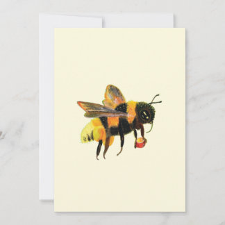 Bumble Bee carrying pollen Holiday Card