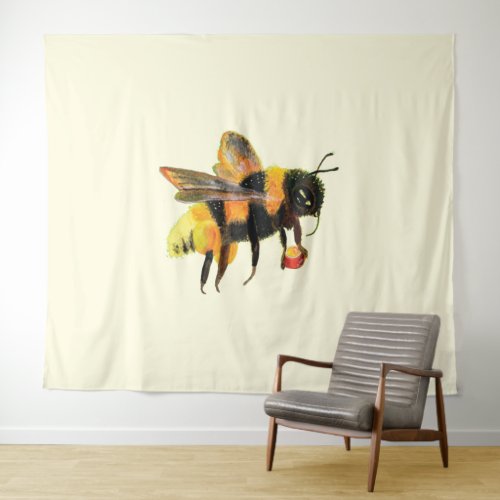 Bumble Bee carrying pollen  Tapestry