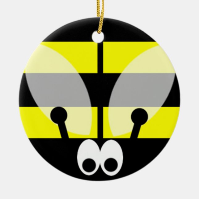 bumble bee ceramic ornament (Front)