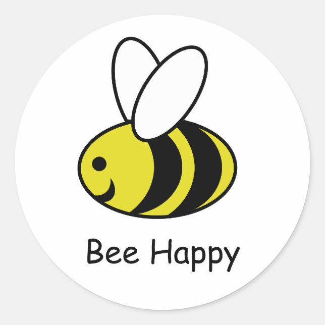 Bumble Bee Classic Round Sticker (Front)