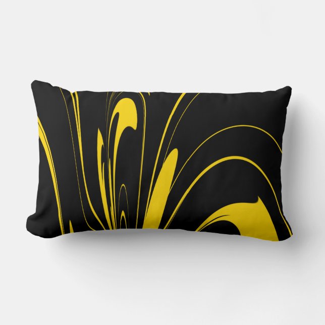 Bumble Bee Colors Lumbar Pillow (Front)