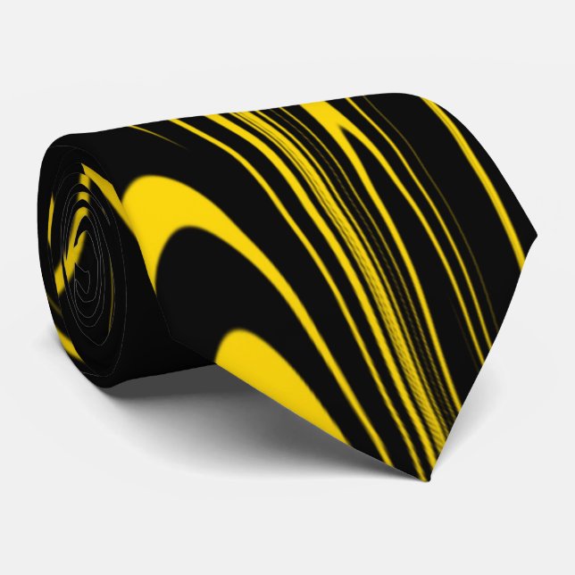 Bumble Bee Colors Neck Tie (Rolled)