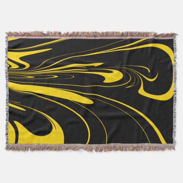 Bumble Bee Colors Throw Blanket (Front)