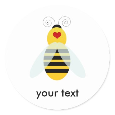 bumble bee cuties classic round sticker