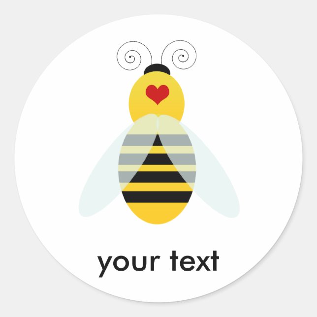 bumble bee cuties classic round sticker (Front)