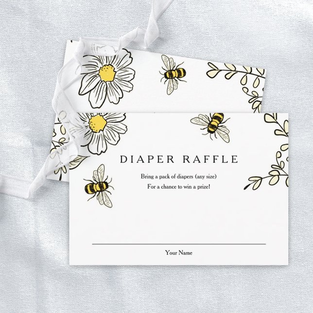 Bumble Bee Diaper Raffle Enclosure Card (Creator Uploaded)