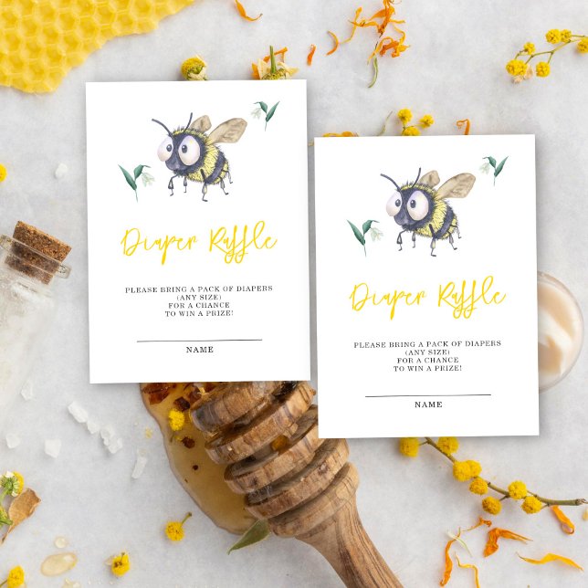 Bumble Bee - diaper raffle Enclosure Card (Creator Uploaded)